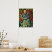 Cézanne - Madame Cézanne in een rode leunstoel Poster (Keuken)
