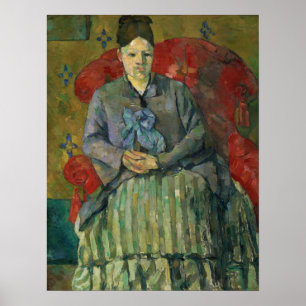 Cézanne - Madame Cézanne in een rode leunstoel Poster