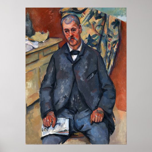 Cézanne - Man met zitplaats Poster (Voorkant)