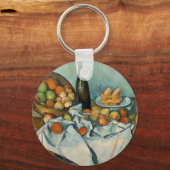 Cezanne Mand met Appels Impressionistisch Schilder Sleutelhanger (Voorkant)