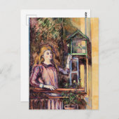 Cezanne - Meisje met vogelkooi Briefkaart (Voorkant / Achterkant)