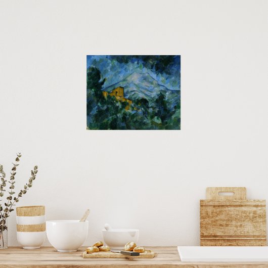 Cézanne - Mont Sainte-Victoire en Chateau Noir Poster (Keuken)