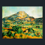 Cezanne Mont Sainte-Victoire Poster<br><div class="desc">Cezanne Mont Sainte-Victoire poster. Olieverf op canvas vanaf 1895. Paul Cezanne heeft Mont Saint-Victoire in Aix-en-Provence meermaals geschilderd gedurende zijn loopbaan. Deze renditie werd afgerond tegen het einde van het leven van de kunstenaar en legt de diepe liefde van Cezanne voor het Zuid-Franse landschap en zijn meesterlijke kleurgevoel vast. Een...</div>