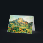 Cezanne Mont Sainte-Victoire-Wenskaart Kaart<br><div class="desc">Cezanne Mont Sainte-Victoire wenskaart. Olieverf op doek vanaf 1895. Paul Cezanne schilderde Mont Saint-Victoire in Aix-en-Provence meermaals gedurende zijn carrière. Deze renditie werd afgerond aan het einde van het leven van de kunstenaar en legt de diepe liefde van Cezanne voor het zuidelijke Franse landschap en zijn meesterlijke kleurgevoel vast. Een...</div>