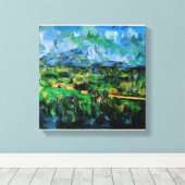 Cezanne - Montagne Sainte-Victoire uit Lauves Canvas Afdruk (Insitu (Houten vloer))