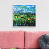 Cezanne - Montagne Sainte-Victoire uit Lauves Canvas Afdruk (Insitu (Woonkamer))