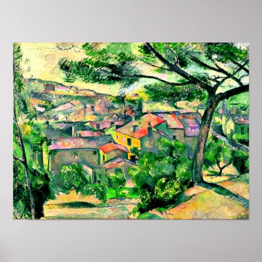 Cezanne - Morning Uitzicht van L'Estaque Poster (Voorkant)