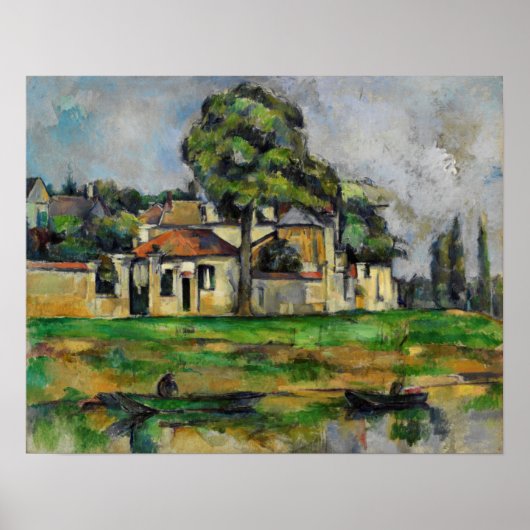 Cézanne - oevers van de Marne Poster (Voorkant)