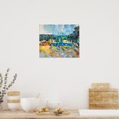 Cézanne - op de rand van een rivier poster (Keuken)