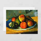 Cezanne - Perziken, peren en druiven Briefkaart (Voorkant / Achterkant)