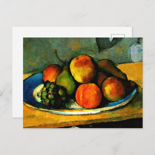 Cezanne - Perziken, peren en druiven Briefkaart (Voorkant / Achterkant)