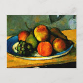 Cezanne - Perziken, peren en druiven Briefkaart (Voorkant)
