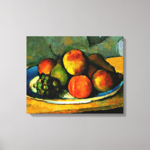 Cezanne - Perziken, peren en druiven Canvas Afdruk