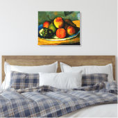 Cezanne - Perziken, peren en druiven Canvas Afdruk (Insitu (Slaapkamer))