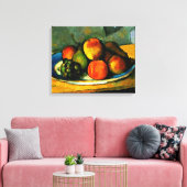 Cezanne - Perziken, peren en druiven Canvas Afdruk (Insitu (Woonkamer))