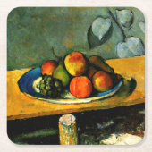 Cezanne - Perziken, peren en druiven Kartonnen Onderzetters (Voorkant)