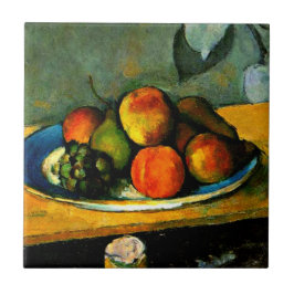 Cezanne - Perziken, peren en druiven Tegeltje
