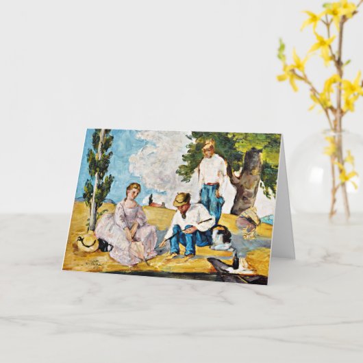 Cezanne - Picknick op een rivieroever Kaart (Gele Bloem)