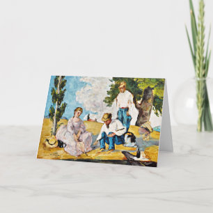 Cezanne - Picknick op een rivieroever Kaart