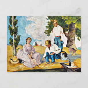 Cezanne - Picnic op een rivieroever Briefkaart