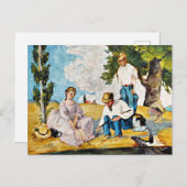 Cezanne - Picnic op een rivieroever Briefkaart (Voorkant / Achterkant)