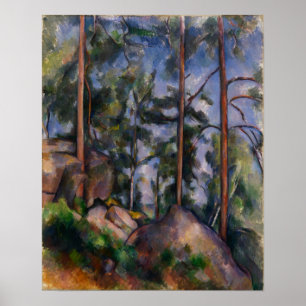 Cézanne - Pines en Rochers Fontainebleau Poster