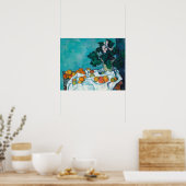 Cezanne Post Impressionisme neemt nog steeds bloem Poster (Keuken)