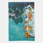 Cezanne Post Impressionisme neemt nog steeds bloem Theedoek (Verticaal)