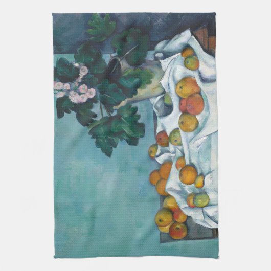 Cezanne Post Impressionisme neemt nog steeds bloem Theedoek (Verticaal)