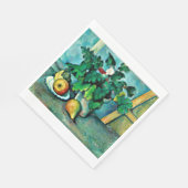 Cezanne - Pot met sleutelbloemen en fruit Servet (Hoek)