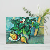 Cezanne - Pot of Primroses and Fruit Kaart (Staand voorkant)