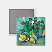 Cezanne - Pot of Primroses and Fruit Magneet (Voorkant / Achterkant)