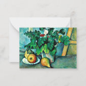 Cezanne - Pot of Primroses and Fruit Notitiekaartje (Voorkant)