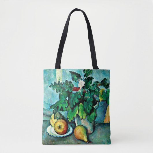 Cezanne - Pot of Primroses and Fruit Tote Bag (Voorkant)