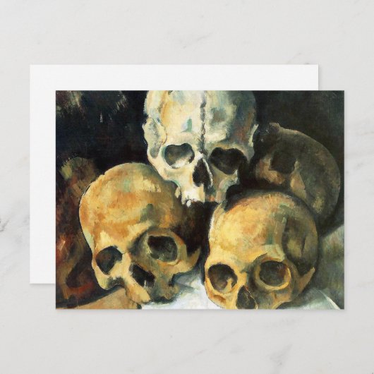 Cezanne Pyramid van het Briefkaart van Skulls (Voorkant / Achterkant)