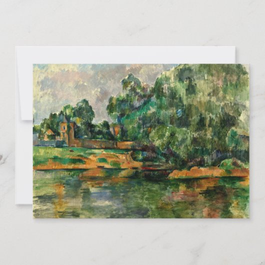 Cezanne - Riverbank, beroemd schilderij, Kaart (Voorkant)