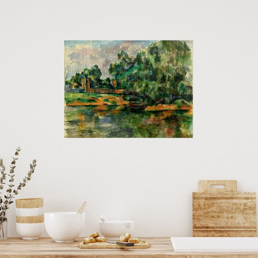 Cezanne - Riverbank Poster (Keuken)