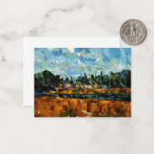 Cezanne - Riverbanks, landschapsschilderij Notitiekaartje (Voorkant / Achterkant in situ)