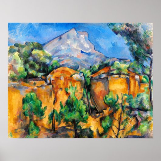 Cézanne - Sainte-Victoire berg, La Carriere Poster (Voorkant)