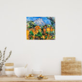 Cézanne - Sainte-Victoire berg, La Carriere Poster (Keuken)
