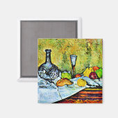 Cezanne-schilderij, dessert magneet (Voorkant / Achterkant)