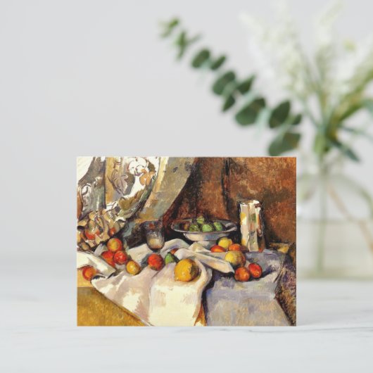 Cezanne - stille bioscopen, flesjes, beker en frui kaart (Staand voorkant)