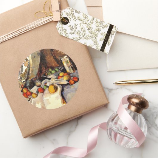 Cezanne - stille bioscopen, flesjes, beker en frui ronde sticker (Geschenken)
