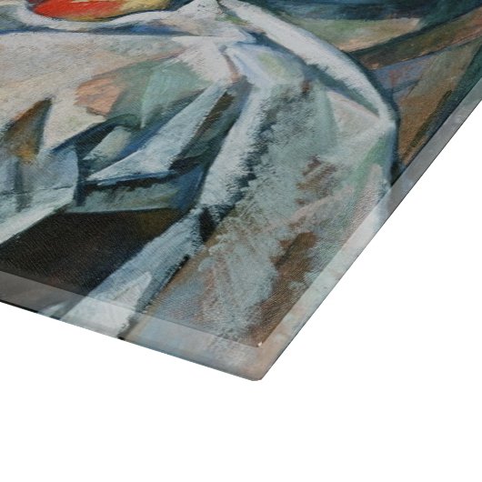 Cezanne stille-levensgordijn, bloemrijke pitcher,  snijplank (Hoek)