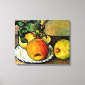 Cezanne - Stilleven met appels en peren Canvas Afdruk (Voorkant)