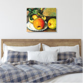 Cezanne - Stilleven met appels en peren Canvas Afdruk (Insitu (Slaapkamer))