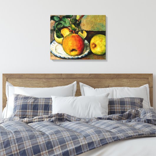 Cezanne - Stilleven met appels en peren Canvas Afdruk (Insitu (Slaapkamer))