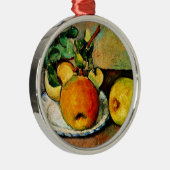 Cezanne - Stilleven met appels en peren Metalen Ornament (Rechts)
