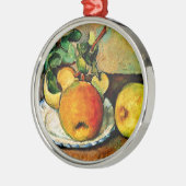Cezanne - Stilleven met appels en peren Metalen Ornament (Links)
