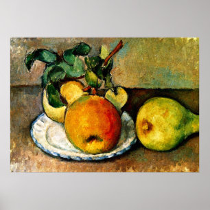 Cezanne - Stilleven met appels en peren Poster